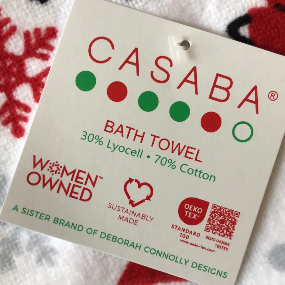 Christmas Holiday Winter PENGUINS Bath Towels